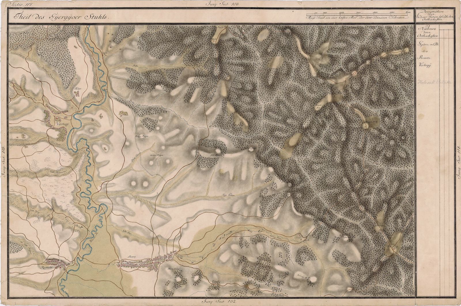 Gyergyóremete egy 1769-1773-as térképen