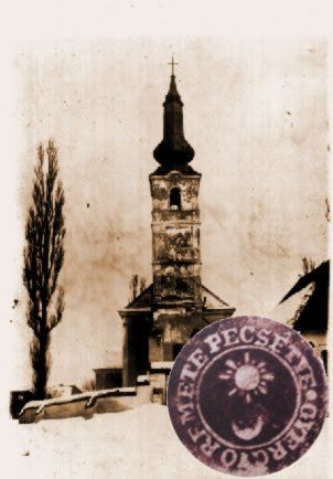 A templom egy 1917-es képeslapon